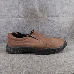 Big 5 Shoes Mens 11 Slip On Casual Moc Leather Brown Clog Astoria II Comfort